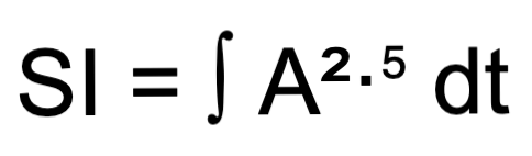 SI = ∫ A²·⁵ dt